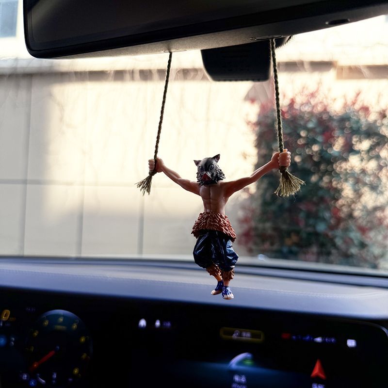 Car Accessories Hanging From Mirror - زينة داخلية للسيارة بتصميم أنمي قاتل