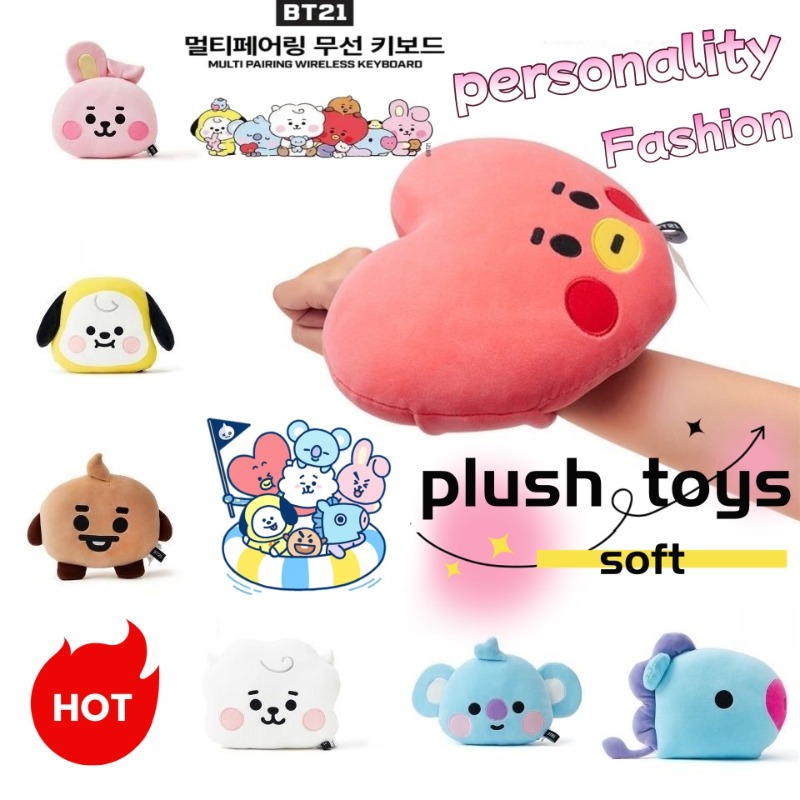 Car Accessories Toy - وسادة على شكل وجه شخصية BT21،