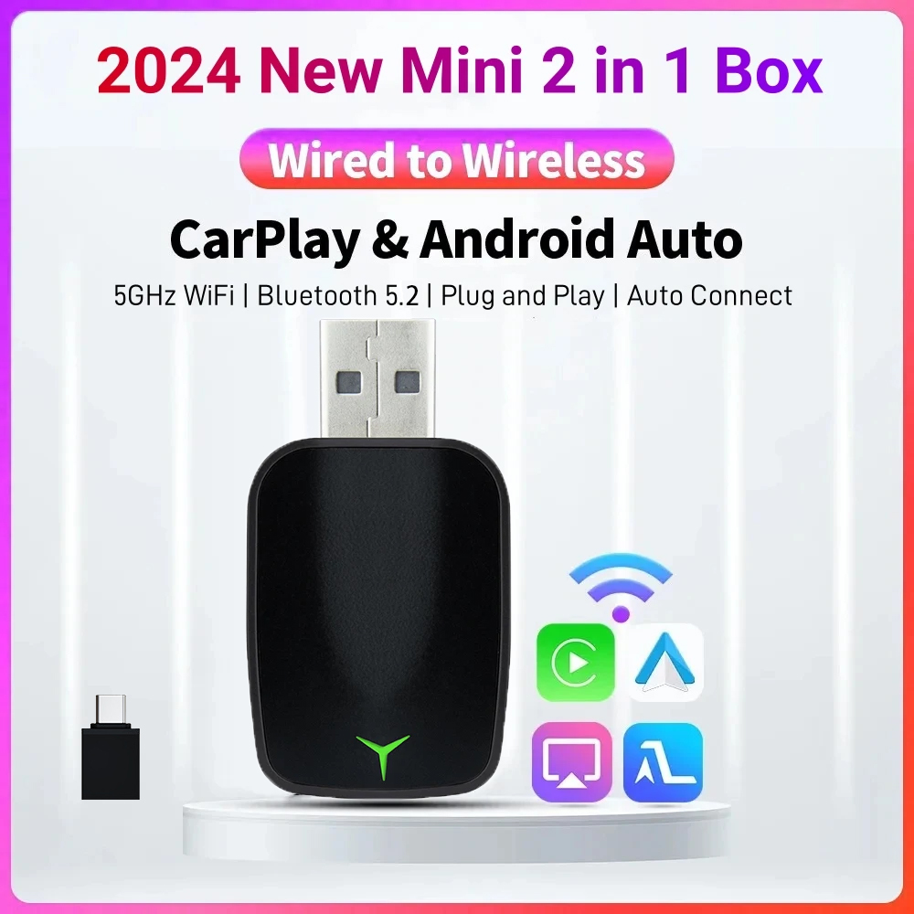 Car Accessories Usa - سلكي جديد إلى Carplay اللاسلكي Android
