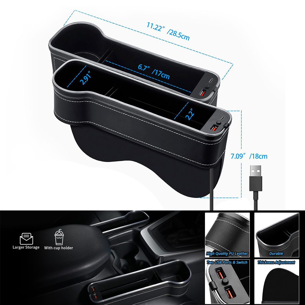 منظم فجوة مقعد السيارة مع إضاء - مراجعة Car Accessories Hanging وسعره